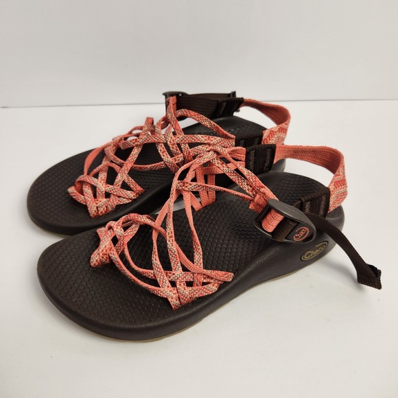 Chaco Shoes - Chaco Women's Casual Sport Strappy Sandals Orange/Brown Size W6